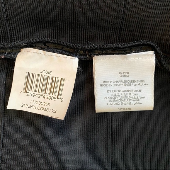 BCBGMAXAZRIA Josie Metallic Print Bandage Skirt XS Y2K - Picture 5 of 8